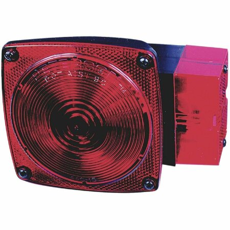 PETERSON Square w/Built-In License Plate Light Red 5-3/4 In. Stop & Tail Light V452L